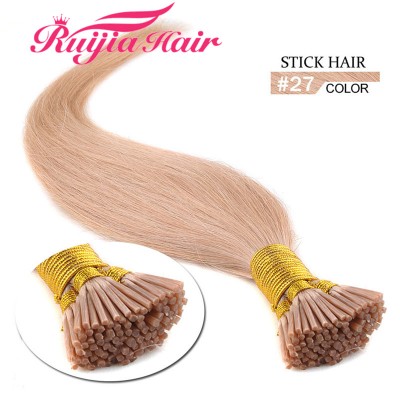 Prebonded Hair Double Drawn Human HairI tip Hair Extensions Wholesale Italian Keratin I Tip Hair Extension