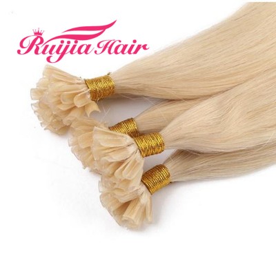 prebonded double drawn remy human hair Flat tip hair extensions Wholesale Keratin Flat Tip Hair extensions