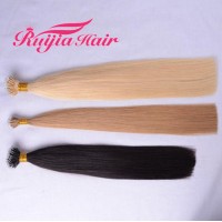 Wholesale European Hair Extension Double Drawn Remy Russian Nano Ring Hair Extension